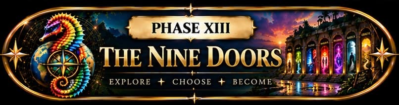 Button for Phase XIII, the Nine Doors preview at the end of the Foundation.