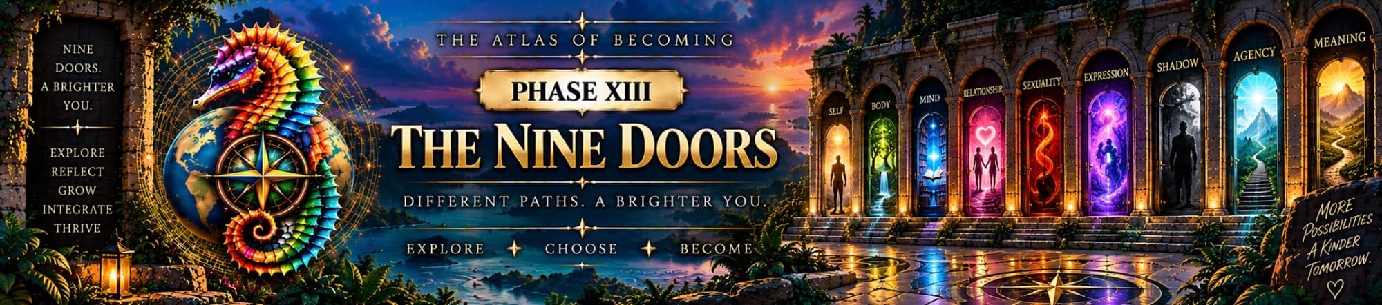 Header for Phase XIII, the Nine Doors preview at the end of the Foundation.