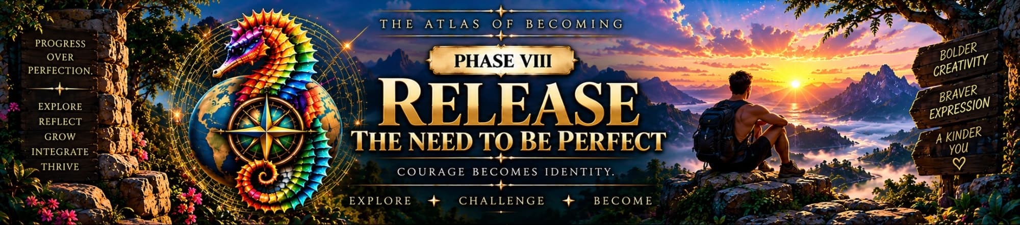 Header for Phase VIII, Release the Need to Be Perfect.