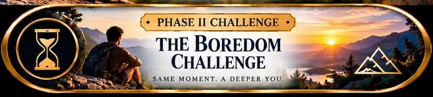 Button for The Boredom Challenge.