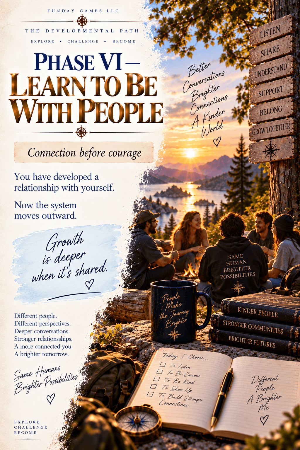 Phase VI — Learn to Be With People