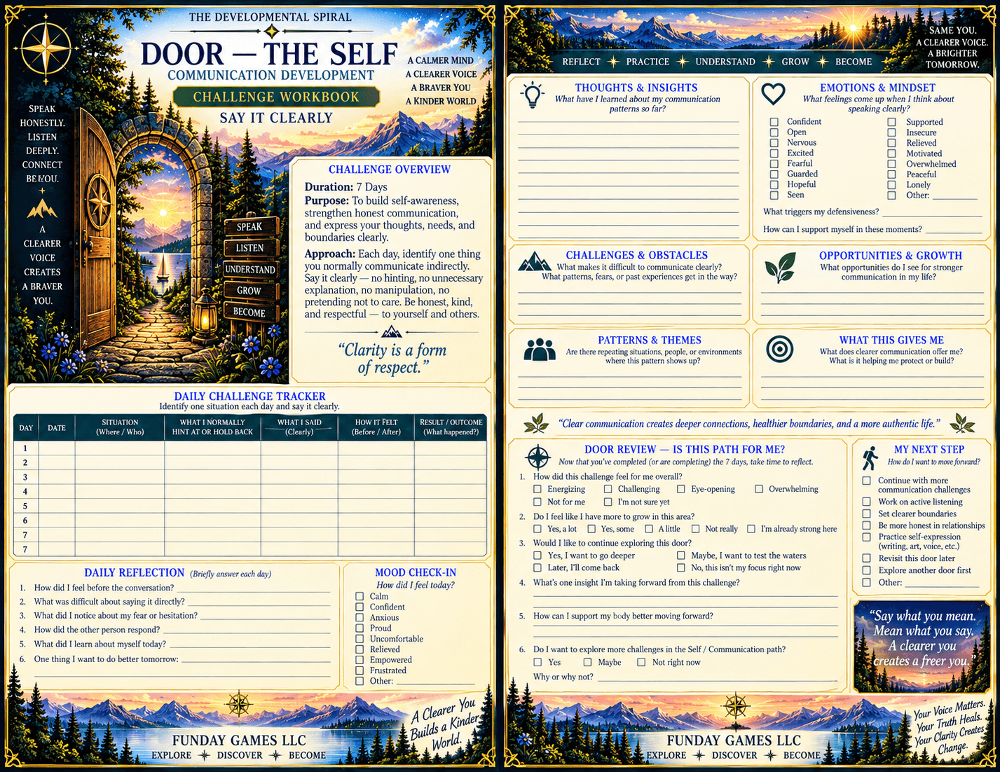 Self door workbook — Say It Clearly